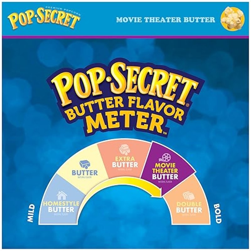 POP SECRET MOVIE THEATER BUTTER MICROWAVE POPCORN, 3.2 OZ BAGS, 12 COUNT BUTTERY SNACK SHARING