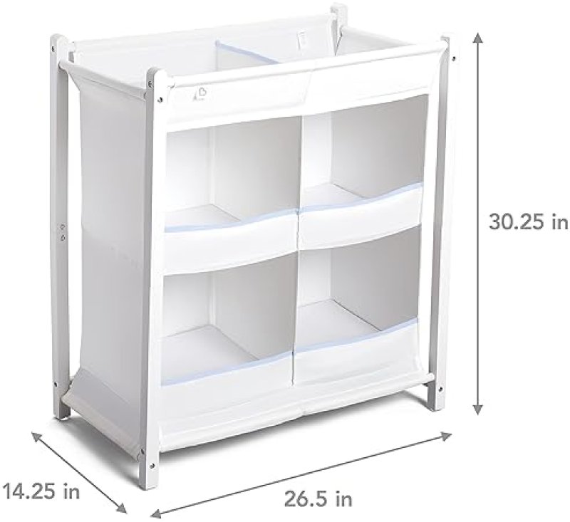 MUNCHKIN NURSERY ESSENTIALS DIAPER ORGANIZER BABY STORAGE CADDY FOR CHANGING TABLE NURSERY