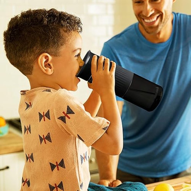 MUNCHKIN MIRACLE 360 SPILL PROOF SIPPY CUPS, 24OZ, 2-PACK, BLACK WHITE TODDLER ADULT SAFE