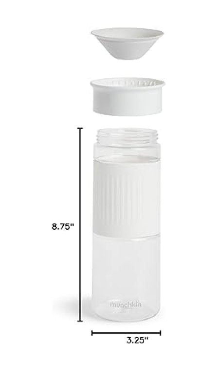 MUNCHKIN MIRACLE 360 SPILL PROOF SIPPY CUPS, 24OZ, 2-PACK, BLACK WHITE TODDLER ADULT SAFE