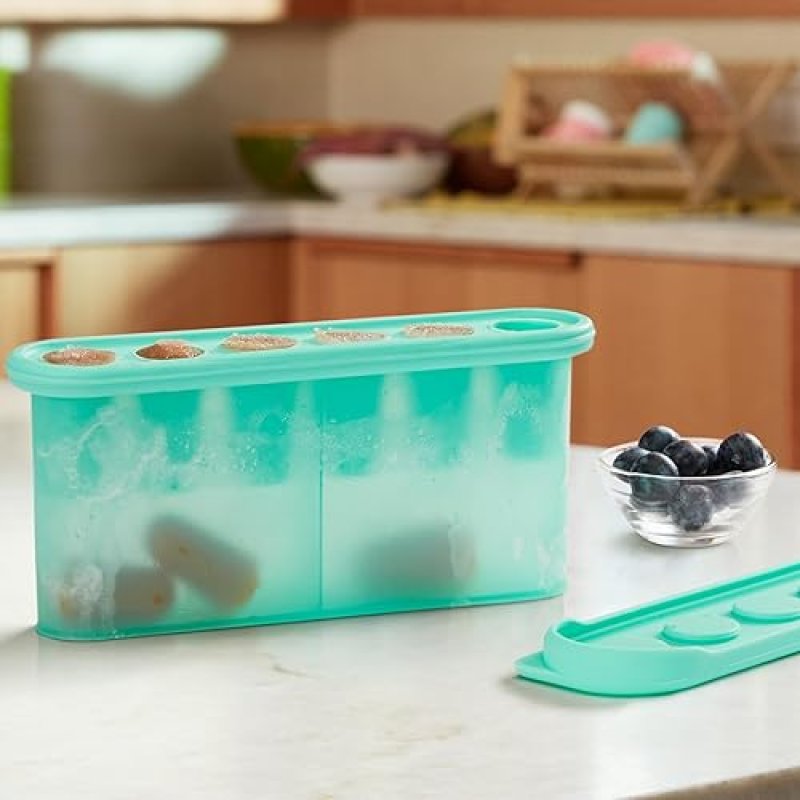 MUNCHKIN SILICONE BABY FOOD FEEDERS FREEZER TRAY SET FOR FRESH FRUIT, BLUE MINT