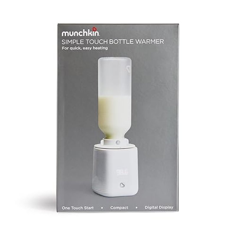 MUNCHKIN SIMPLE TOUCH DIGITAL BABY BOTTLE WARMER, SAFE EASY, FITS MOST BOTTLES, PLUG-IN