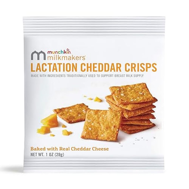 MUNCHKIN MILKMAKERS LACTATION DRINK MIX CHEDDAR CRISPS FOR BREASTFEEDING MOMS, 14 6 COUNT