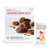 MUNCHKIN MILKMAKERS LACTATION COOKIE BITES CHOCOLATE CARAMEL 10PK DRINK MIX BERRY LEMONADE 14PK