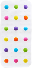 MUNCHKIN DOTS BATH MAT FOR KIDS, NON-SLIP MULTICOLORED TUB MAT, 30.5X14.25