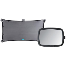 MUNCHKIN BRICA MAGNETIC SUN SHADE 360 PIVOT WIDE-ANGLE BABY CAR MIRROR, ADJUSTABLE FIT
