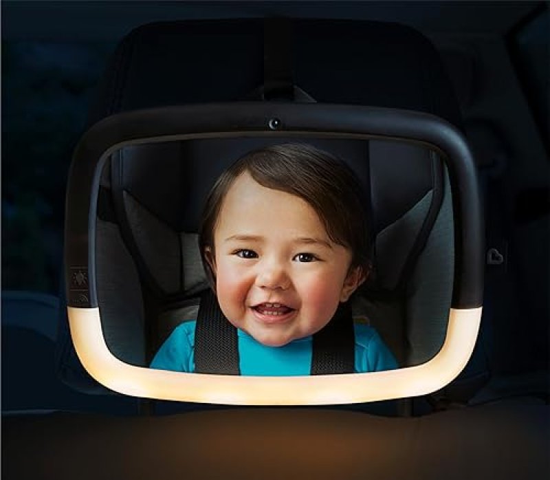 MUNCHKIN CAR SEAT PROTECTOR 360 BABY MIRROR SET ELITE SEAT GUARDIAN NIGHT LIGHT PIVOT MIRROR