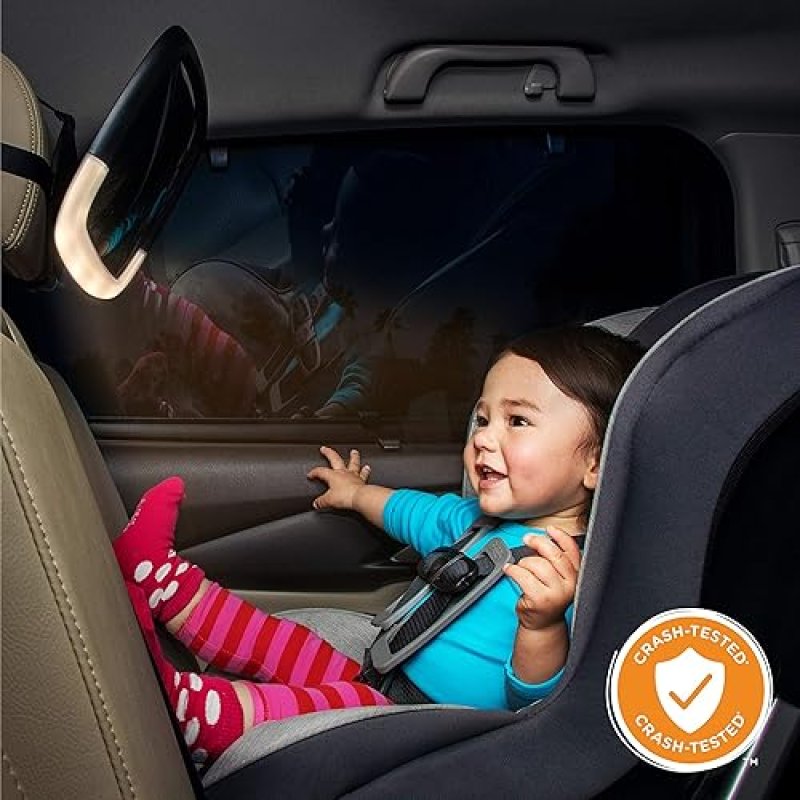 MUNCHKIN CAR SEAT PROTECTOR 360 BABY MIRROR SET ELITE SEAT GUARDIAN NIGHT LIGHT PIVOT MIRROR