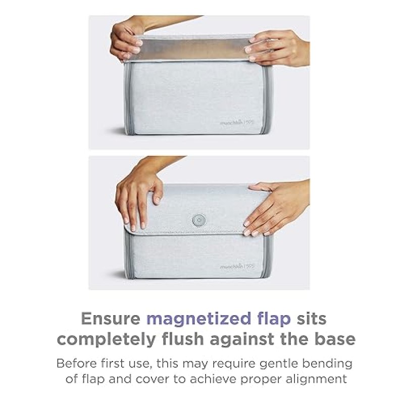 MUNCHKIN 59S UV STERILIZER CLEANING BAG FOR BABY BOTTLES ACCESSORIES, GREY PORTABLE SANITIZER
