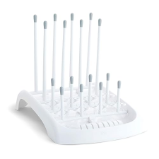 MUNCHKIN FOLD BABY BOTTLE DRYING RACK, COMPACT FOLDABLE DESIGN, EASY STORAGE, WHITE GREY