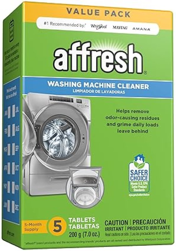 AFFRESH WASHING MACHINE CLEANER TABLETS, FOR FRONT TOP LOAD HE WASHERS, 5 COUNT PACK