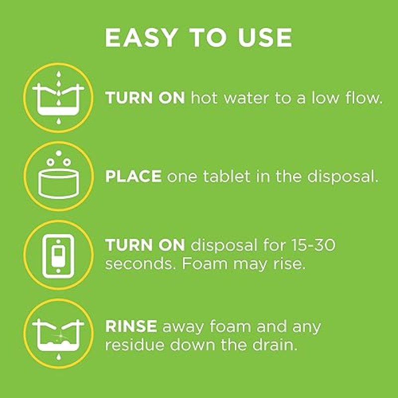 AFFRESH GARBAGE DISPOSAL CLEANER TABLETS, ODOR REMOVER, 9 COUNT PER PACK, 3 PACK 27 TABLETS
