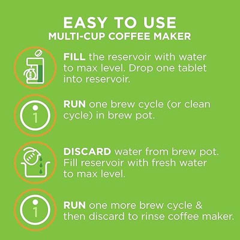 AFFRESH COFFEE MAKER CLEANER TABLETS, COMPATIBLE WITH MULTI-CUP SINGLE-SERVE BREWERS, 3 COUNT