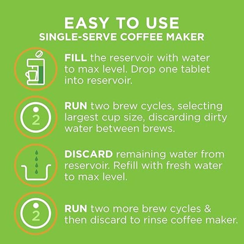 AFFRESH COFFEE MAKER CLEANER TABLETS, COMPATIBLE WITH MULTI-CUP SINGLE-SERVE BREWERS, 3 COUNT
