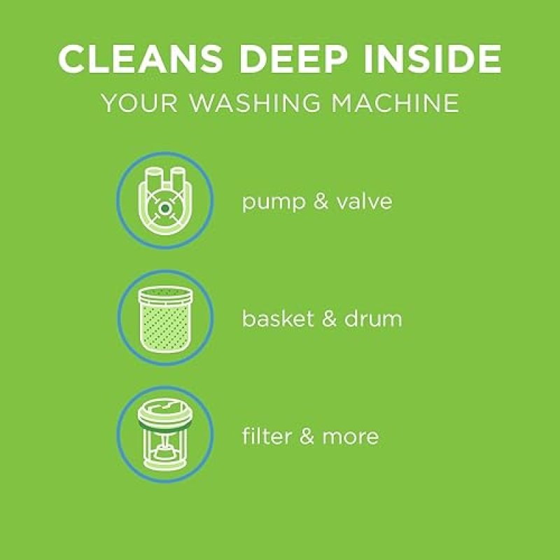 AFFRESH WASHING MACHINE CLEANER TABLETS, 6 COUNT CLEANS FRONT TOP LOAD, HE WASHERS