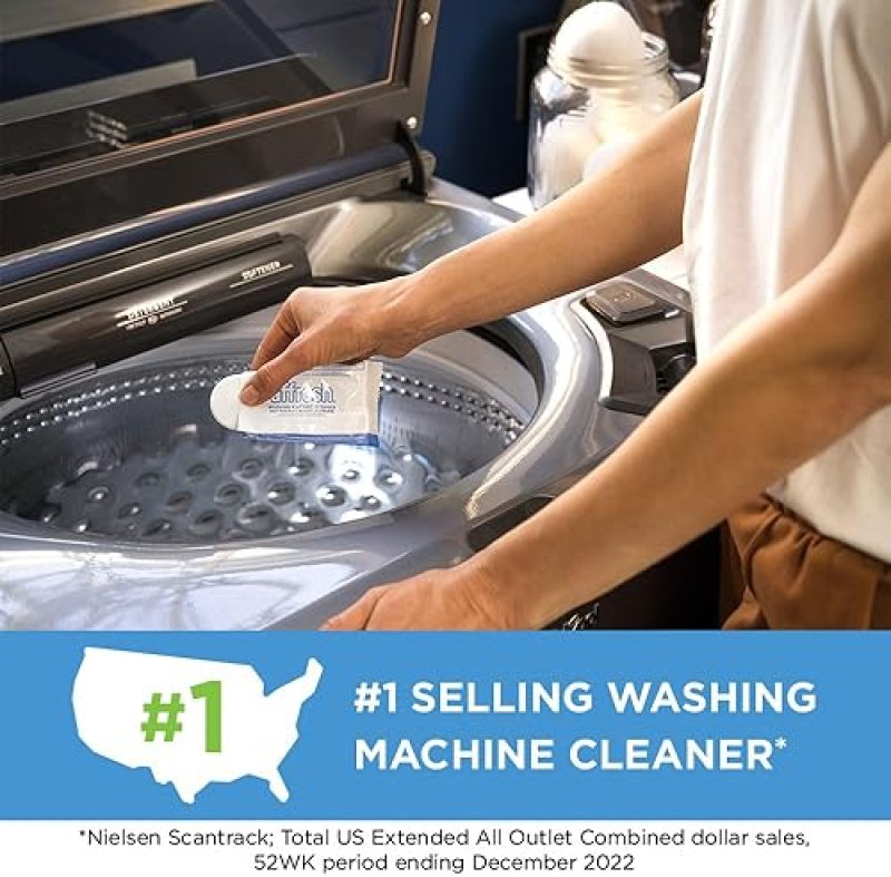 AFFRESH WASHING MACHINE CLEANER TABLETS, 6 COUNT CLEANS FRONT TOP LOAD, HE WASHERS