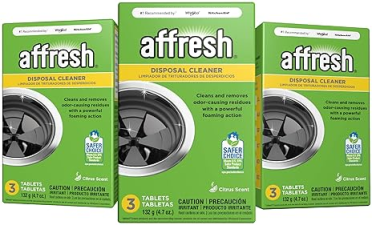 AFFRESH GARBAGE DISPOSAL CLEANER TABLETS, REMOVES ODORS RESIDUE, 9 COUNT, 3 PACK