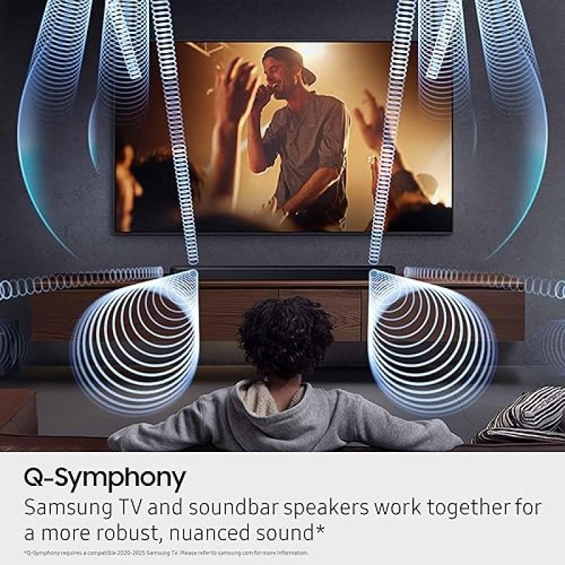 SAMSUNG HW-QS700F Q-SERIES 3.1.2CH SOUNDBAR 2025 WITH WIRELESS DOLBY ATMOS, SUBWOOFER, Q-SYMPHONY