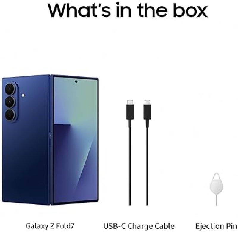 SAMSUNG GALAXY Z FOLD7 256GB UNLOCKED 5G SMARTPHONE, AI CAMERA, LARGE SCREEN, 2025, BLUE SHADOW