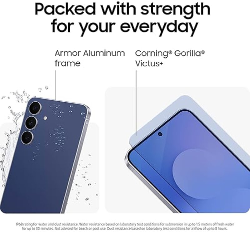 SAMSUNG GALAXY S25 FE 5G UNLOCKED SMARTPHONE 2025 , 128GB, NAVY, AI CAMERA, 4900MAH, US WARRANTY