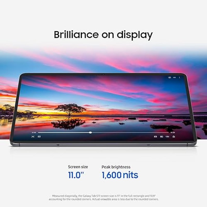 SAMSUNG GALAXY TAB S11 128GB WIFI TABLET LARGE DISPLAY, S PEN, LONG BATTERY, AI, GRAY US VERSION