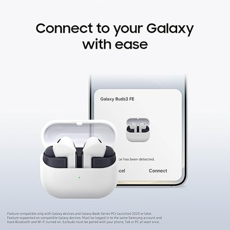 SAMSUNG  GALAXY BUDS 3 FE 2025 WIRELESS EARBUDS, ANC, AI, LONG BATTERY, BLACK, US, 2YR WARRANTY