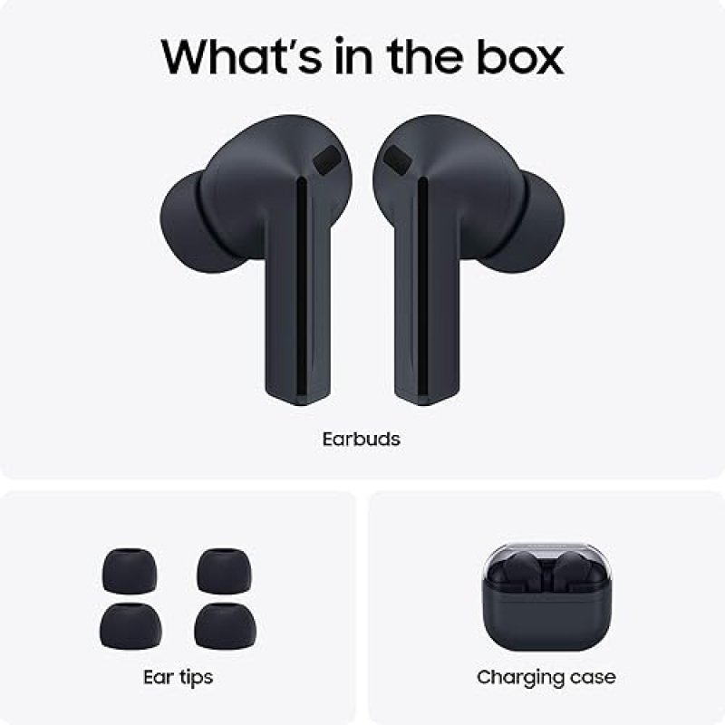 SAMSUNG  GALAXY BUDS 3 FE 2025 WIRELESS EARBUDS, ANC, AI, LONG BATTERY, BLACK, US, 2YR WARRANTY