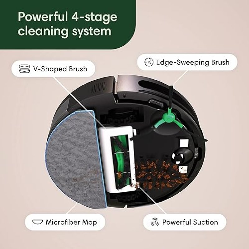 IROBOT ROOMBA COMBO Y0110 ROBOT VACUUM MOP, SMART NAVIGATION, MULTI-SURFACE, ALEXA ENABLED