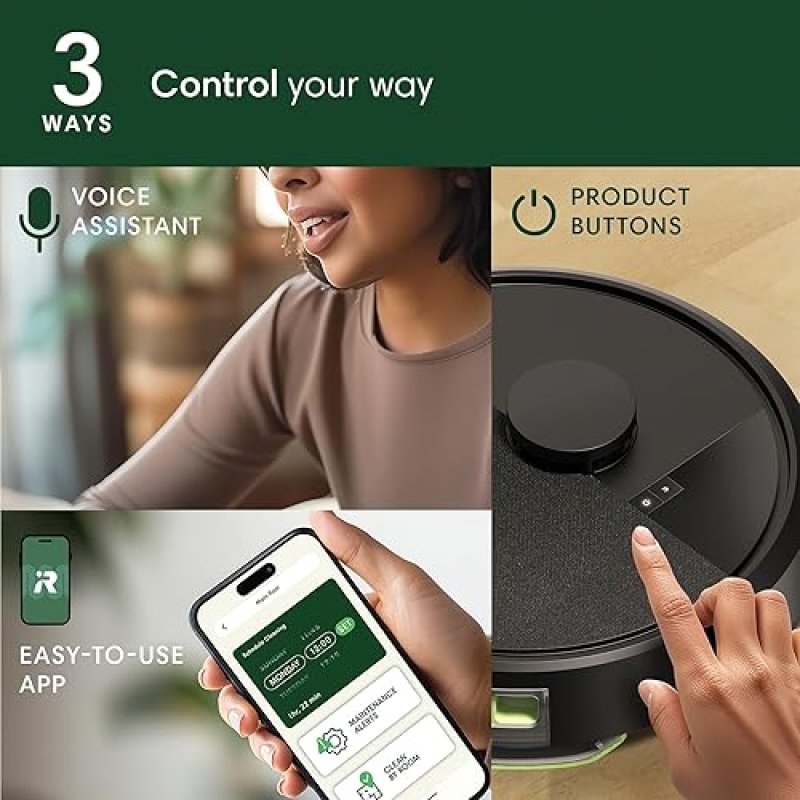 IROBOT ROOMBA 104 2-IN-1 ROBOT VACUUM MOP, SELF-EMPTY, LIDAR, PET HAIR, 75-DAY AUTO BIN