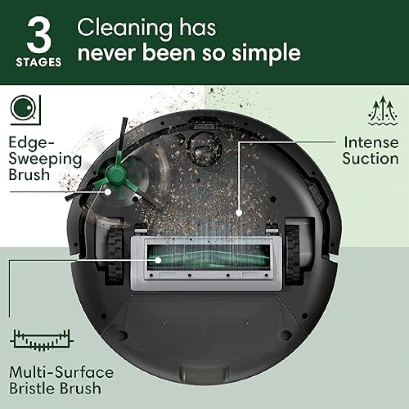 IROBOT ROOMBA 105 ROBOT VACUUM WITH LIDAR, POWER-LIFTING SUCTION, MULTI-SURFACE, SELF-CHARGING