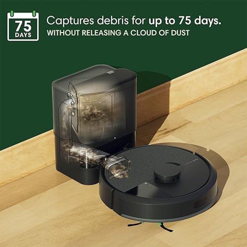 IROBOT ROOMBA 105 ROBOT VACUUM WITH AUTO-EMPTY DOCK, LIDAR, POWERFUL SUCTION, MULTI-SURFACE CLEANING