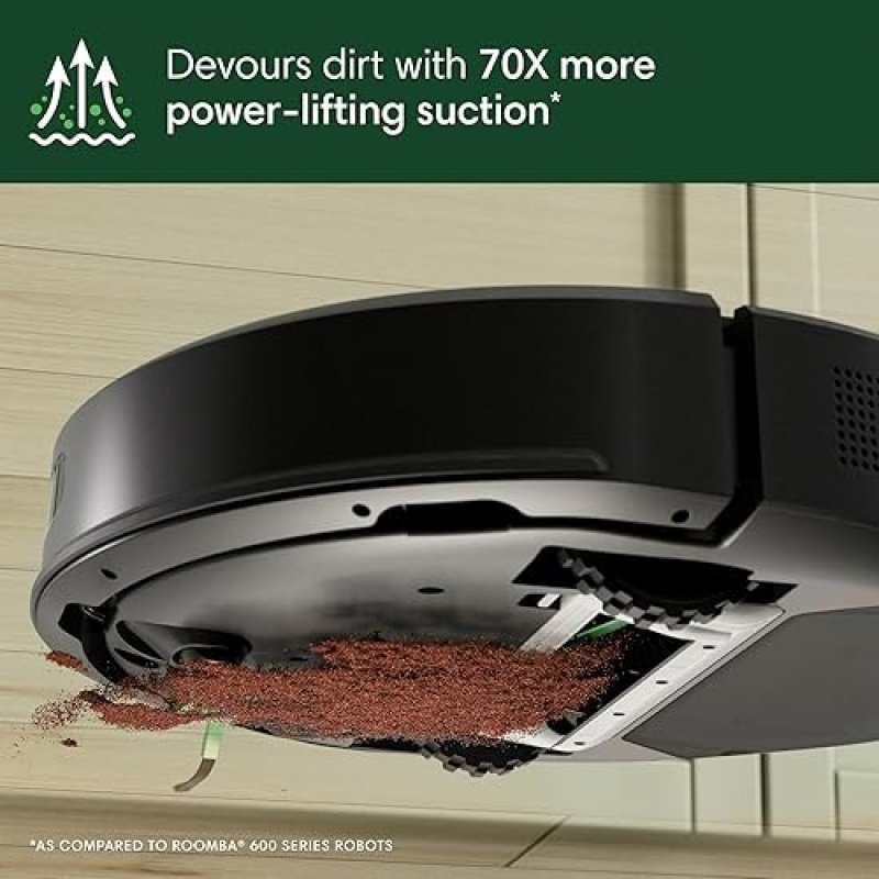 IROBOT ROOMBA 105 ROBOT VACUUM WITH AUTO-EMPTY DOCK, LIDAR, POWERFUL SUCTION, MULTI-SURFACE CLEANING
