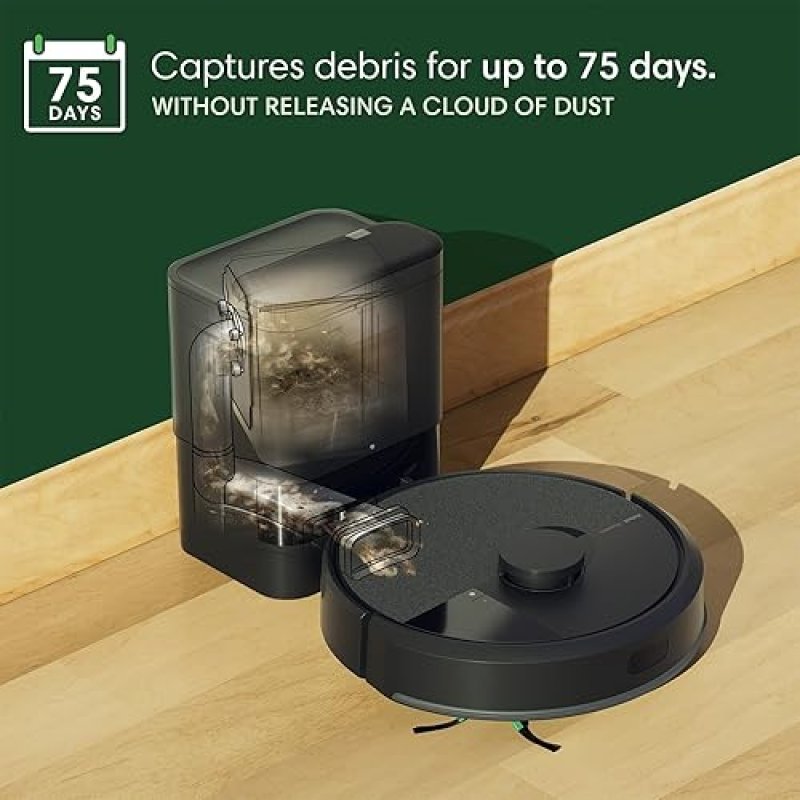 IROBOT ROOMBA 105 COMBO ROBOT VACUUM MOP WITH AUTO-EMPTY DOCK, LIDAR, 75-DAY SELF-EMPTYING