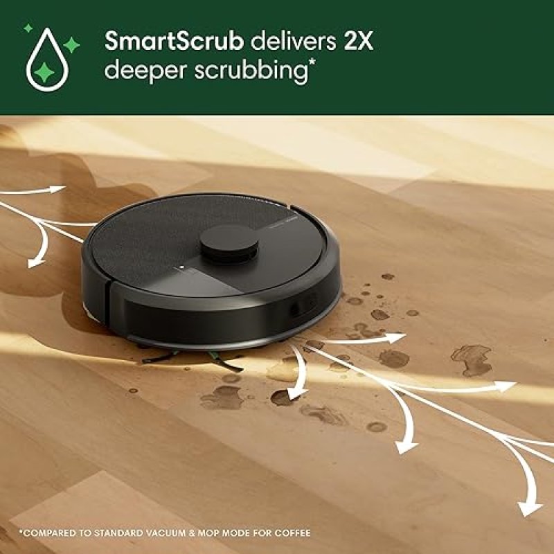 IROBOT ROOMBA 105 COMBO ROBOT VACUUM MOP WITH AUTO-EMPTY DOCK, LIDAR, 75-DAY SELF-EMPTYING