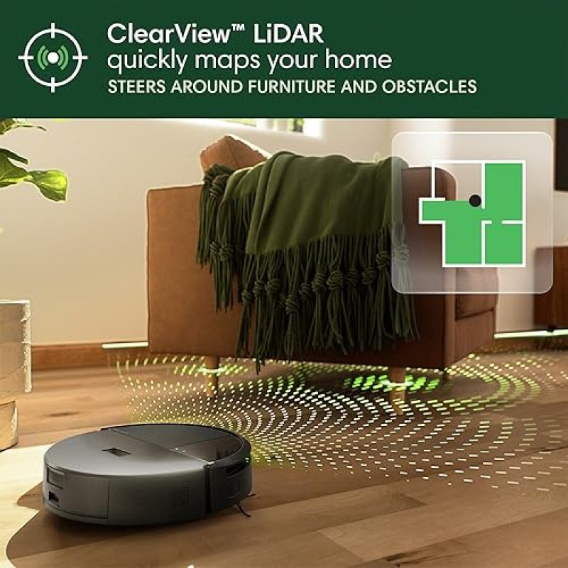 IROBOT ROOMBA 205 DUSTCOMPACTOR ROBOT VACUUM, BAGLESS, 60-DAY AUTO-EMPTY, LIDAR, POWERFUL SUCTION