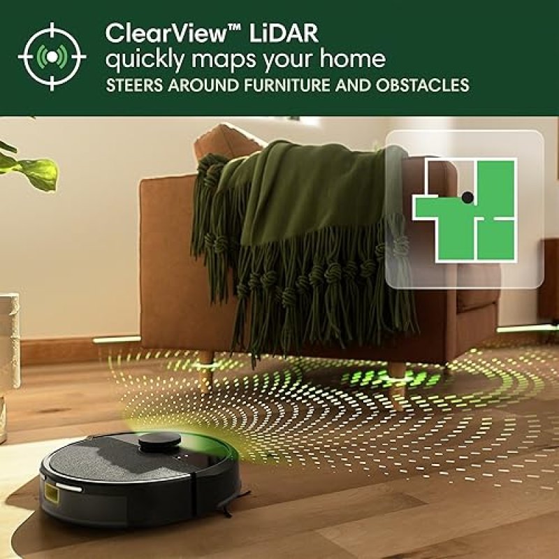IROBOT ROOMBA 105 ROBOT VACUUM, POWERFUL SUCTION, LIDAR, MULTI-SURFACE, SELF-CHARGING, NEAT ROWS