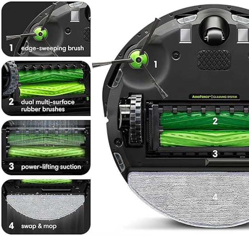 IROBOT ROOMBA COMBO J5 ROBOT VACUUM MOP WITH DIRT DETECT, 4-STAGE CLEANING, ALEXA COMPATIBLE