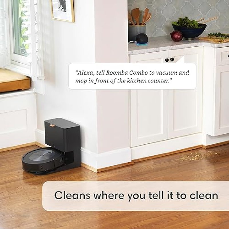 IROBOT ROOMBA COMBO J5 ROBOT VACUUM MOP WITH DIRT DETECT, 4-STAGE CLEANING, ALEXA COMPATIBLE