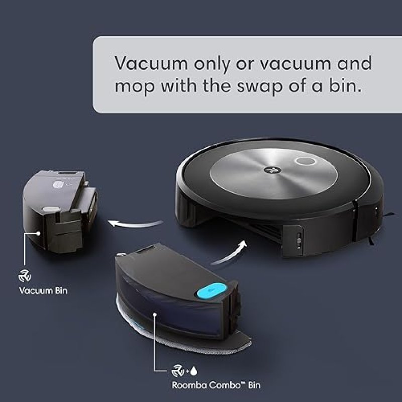 IROBOT ROOMBA COMBO J5 SELF-EMPTYING ROBOT VACUUM MOP, SMART MAPPING, ALEXA COMPATIBLE