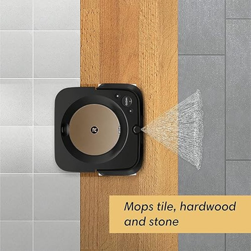 IROBOT BRAAVA JET M6 ROBOT MOP, WI-FI, SMART MAPPING, PRECISION SPRAY, ALEXA, MULTI-ROOM, BLACK