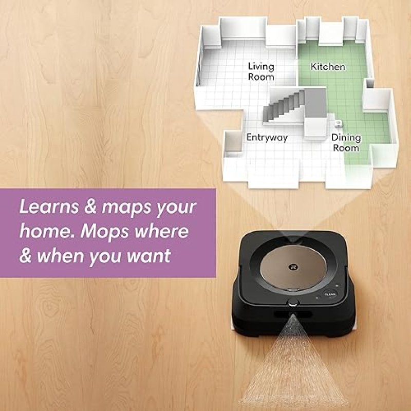 IROBOT BRAAVA JET M6 ROBOT MOP, WI-FI, SMART MAPPING, PRECISION SPRAY, ALEXA, MULTI-ROOM, BLACK