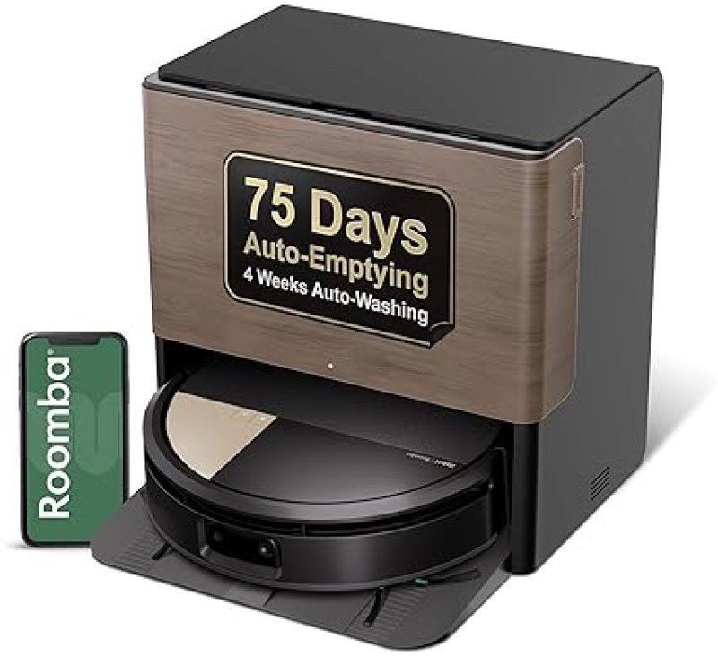 IROBOT ROOMBA MAX 705 COMBO ROBOT VACUUM MOP WITH AUTOWASH DOCK, SELF-EMPTY, LIDAR, DUAL BRUSHES