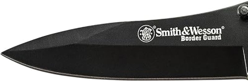 SMITH WESSON BORDER GUARD SWBG1S 10 HIGH CARBON STAINLESS FOLDING KNIFE, 4.4 DROP POINT BLADE