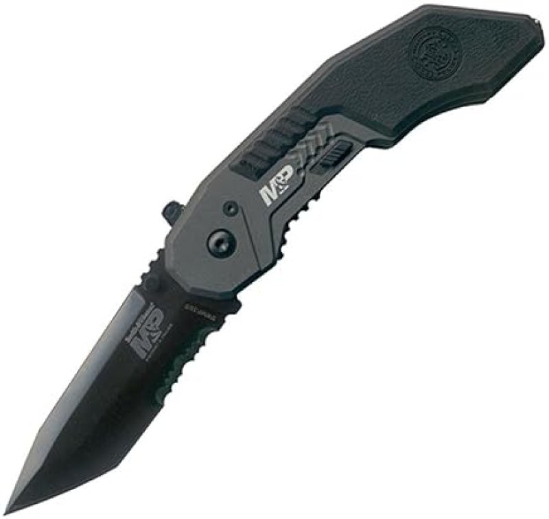 SMITH WESSON M P 7.1 ASSISTED FOLDING KNIFE, 2.8 SERRATED TANTO BLADE, ALUMINUM HANDLE, EDC