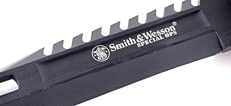 SMITH WESSON SW3B 12.8 FIXED BLADE BOWIE KNIFE, NOTCHED SPINE, NYLON HANDLE OUTDOOR SURVIVAL