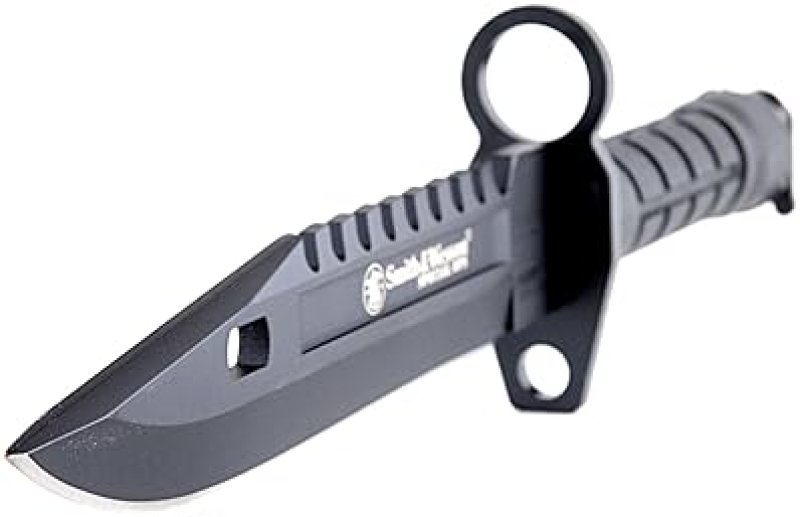 SMITH WESSON SW3B 12.8 FIXED BLADE BOWIE KNIFE, NOTCHED SPINE, NYLON HANDLE OUTDOOR SURVIVAL