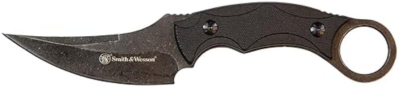 SMITH WESSON SW995 8.5 FULL TANG KARAMBIT KNIFE, 3.75 CLIP POINT BLADE, NYLON HANDLE, EDC
