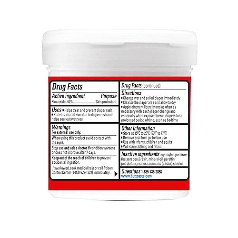 BOUDREAUXS BUTT PASTE MAXIMUM STRENGTH DIAPER RASH CREAM, 2OZ TUBE 14OZ JAR FOR BABIES