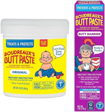 BOUDREAUXS BUTT PASTE DIAPER RASH OINTMENT SET 4OZ BARRIER 14OZ ORIGINAL JAR FOR BABIES