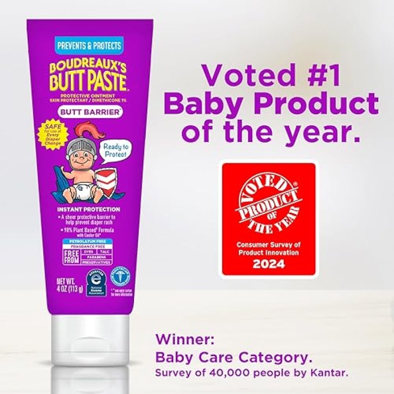 BOUDREAUXS BUTT PASTE DIAPER RASH OINTMENT SET - 4OZ BARRIER 14OZ MAX STRENGTH CREAM